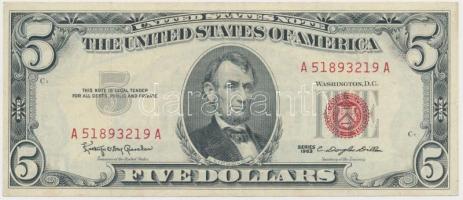 Amerikai Egyesült Államok 1963. 5$ A T:III szép papír USA 1963. 5 Dollars A C:F nice paper
