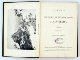 Zeitschrift des Deutschen und Österreichisen Alpenverein. 9 kötet a sorozatból 1895, 98, 99, 1900, 1...