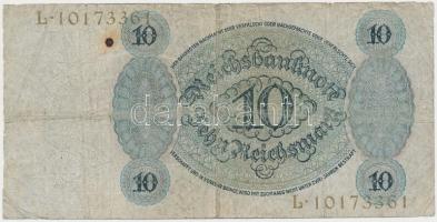 Németország / Weimari Köztársaság 1924. 10M T:restaurált, folt
Germany / Weimar Republic 1924. 10 M...