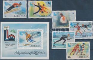 Winter olympics set + block, Téli olimpia sor + blokk