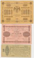 Orosz Birodalom 1912-1917. (1909) 5R Szign.: Shipov + Szocialista Szövetségi Szovjet Köztársaság 1918. 100R + 1000R + Orosz Polgárháború / Szibéria és Urál / Ideiglenes Szibériai Igazgatás 1918. 1R + 1919. 50R T:III,III- Russian Empire 1912-1917. (1909) 5 Rubles Sign.: Shipov + Russian Socialist Federated Soviet Republic 1918. 100 Rubles + 1000 Rubles  + Russian Civil War / Siberia and Urals / Siberian Provisional Administration 1918. 1R + 1919. 50 Rubles C:F,VG
