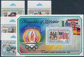 1992 Nyári olimpia ívszéli sor Mi 1544-1547 + blokk Mi 126