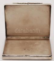 Díszes ezüst (Ag.) cigarettatárca, jelzett, nettó 76 g, 8×6,5×1 cm