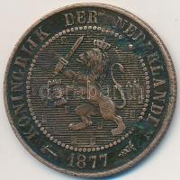 Hollandia 1877. 2 1/2c Br T:2-
Netherlands 1877. 2 1/2 Cent Br C:VF