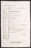 1831 Mozgóposta elszámolás a bécsi főposta és Cegléd állomás között / 1831 Coach post pay-off document