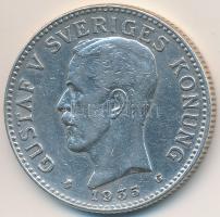 Svédország 1935. 2Kr Ag "V. Gusztáv" T:2,2- Sweden 1935. 2 Kronor  Ag "Gustaf V" C:XF,VF