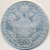 1828B 20kr Ag "I. Ferenc" (6,57g) T:2,2-