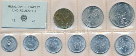 1976. 2f-10Ft 9db klf érmés forgalmi sor fóliatokban T:1