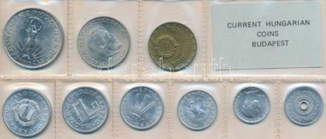 1976. 2f-10Ft 9db klf érmés forgalmi sor fóliatokban T:1