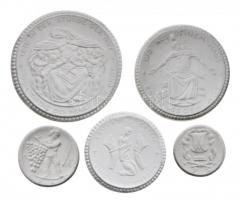 Németország / Weimari Köztársaság 1921. 30pf + 50pf + 5M + 10M + 20M "Meissen" 5db-os porc...