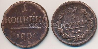 Orosz Birodalom 1800. 1k Cu + 1829. 1k Cu T:2-,3 Russian Empire 1800. 1 Kopek Cu + 1829. 1 Kopek Cu C:VF,F