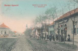 Gyoma, Gyomaendrőd, Endrődi út, artézi kút, leányiskola, Klein Vilmos kiadása (EK)