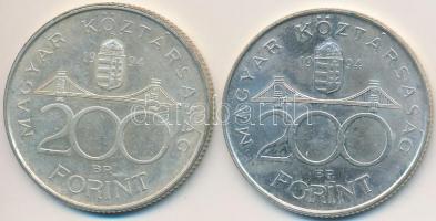 1994. 200Ft Ag "Deák" (2x) T:2,2-