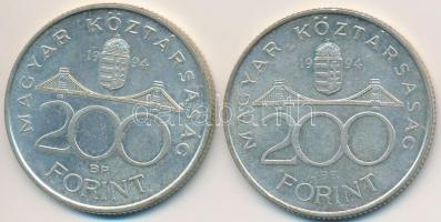 1994. 200Ft Ag "Deák" (2x) T:2,2-