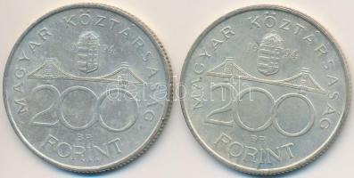 1994. 200Ft Ag "Deák" (2x) T:2,2-