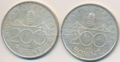 1994. 200Ft Ag "Deák" (2x) T:2,2-