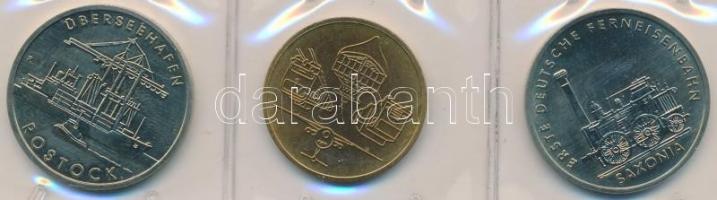 NDK 1988A 5M "Németország első vasútja" + 1988A 5M "Rostock" + "Szállítmány...