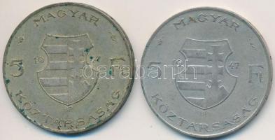 1947. 5Ft Ag "Kossuth" (2x) T:2-,3 patina