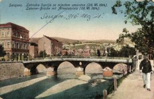 Sarajevo, Lateiner-Brücke, Altenplatz / bridge, square (EK)