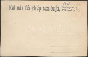 cca 1920 Bp., Évforduló, fotólap Kalmár fénykép szalonjából, hátoldalon jelzett, 13x9 cm