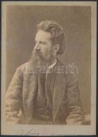 cca 1870 Hans Makart (1840-1884) osztrák festő, korabeli keményhátú kabinetfotó, Lővy fotó, Wien, 16x11cm