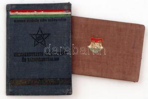 1949-1950 2 db kitöltött tagsági könyv: Magyar Szabadságharcos Szövetség, Magyar Ifjúság Népi Szövet...
