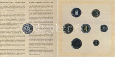 2008. 1Ft-100Ft 7klf db + Mátyás denár Ag fantáziaverete "Reneszánsz emlékév" dísztokos sz...