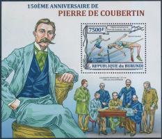 Pierre de Coubertin block, 150 éve született Pierre de Coubertin blokk