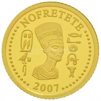 Togo 2007. 1500Fr Au Nofertiti (0.5g/0.999) T:PP Tanúsítvánnyal Togo 2007. 1500 Francs Au Nefertiti (0.5g/0.999) C:PP With Certificate