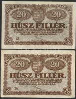 1920. 20f (2x) 23,24 folyószám T:II