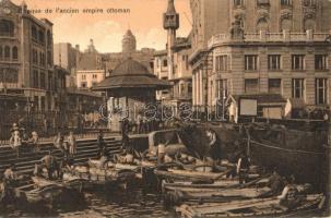 Constantinople, Kadiköy wharf, boats (EK)