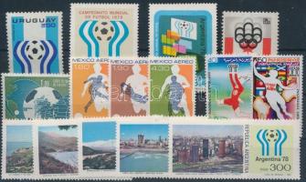 1976-1978 Labdarúgó VB, Argentína '78 15 db bélyeg, közte teljes, 1976-1978 Football World Cup, Argentina '78 15 stamps