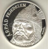 1999. "Árpád fejedelem" Ag 31,1g T:PP RRR!!! Csak 500db! Díszdobozban, tanúsítvánnyal.