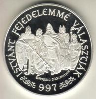 1997. "István fejedelem" Ag 31,1g T:PP R! Csak 2000db! Díszdobozban, tanúsítvánnyal