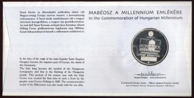 2000. "Államalapítás-István király" ezüstözött Br, érmes boríték T:PP R! Csak 1000db!