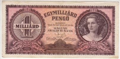 1946. 1000.000.000P "R001" sorozatszámmal T:II