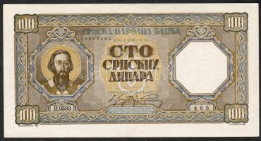 Szerbia/német megszállás 1943. 100D T:I