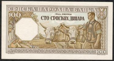 Szerbia/német megszállás 1943. 100D T:I