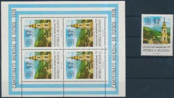 Labdarúgó VB bélyeg + kisív, Football world cup stamp + minisheet