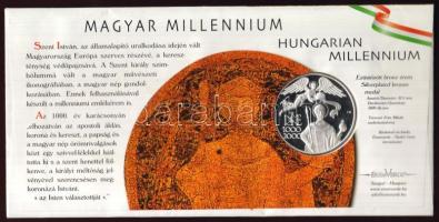 2000. "Magyar Millenium" Br ezüstözve, érmés boríték T:PP Csak 3000db!