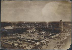 cca 1900 Békéscsaba, Vásár, felületén törött, hiányos, 14x10 cm