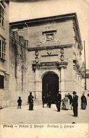 Piran, Pirano; Portico S. Giorgio (small tear)