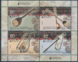 2014 Europa CEPT Hangszerek bélyegfüzet lap Mi 697-700