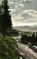 Tátra, Csorba-tói fogaskerekű vasút, Cattarino utóda Földes Samu kiadása / Zahnradbahn / cogwheel railway