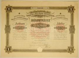 1927. "Magyar Jelzálog-Hitelbank részvénye 40P-ről, szelvényekkel