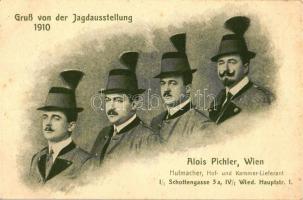 1910 Jagdaustellung, Alois Pichler, Wien, Hutmacher, Hof- und Kammer-Lieferant / Hunting exhibition