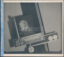 cca 1940-1950 "Minden kor, mindenkor" - Aspirin tabletta a Bayertől, 2 db reklámfotó, 19x1...