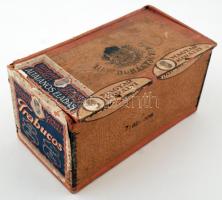 Trabucos pipadohány, fa doboz,kopott állapotban, 22x11x12cm / Trabuco tobacco, wood box,  22x11x12cm