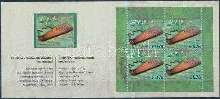 Europa CEPT Hangszerek bélyegfüzet, Europa CEPT Musical instruments stamp-booklet