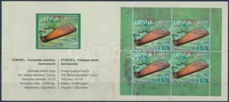 2014 Europa CEPT Hangszerek bélyegfüzet Mi 904 Do-904Du